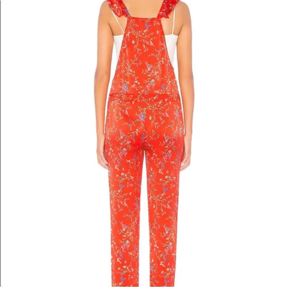 Paloma Blue Amalfi Overalls Silk Floral Bluebell Print Size Small - Picture 2 of 10